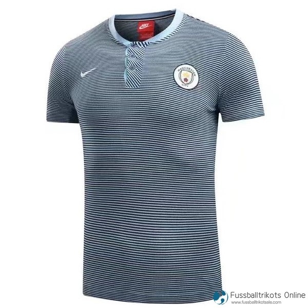 Manchester City Polo 2017-18 Grau Licht Fussballtrikots Günstig